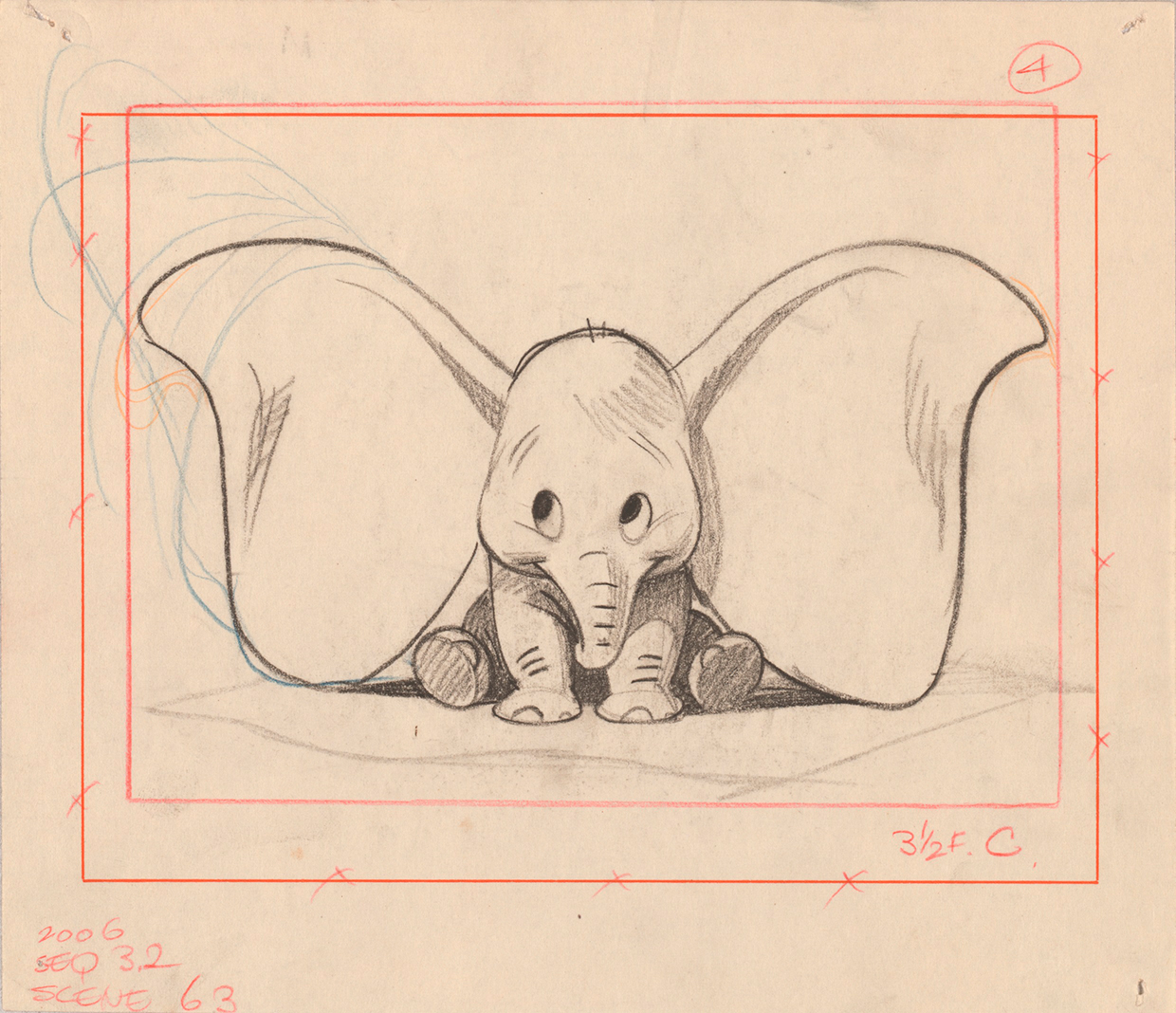 Story Sketch, Dumbo, 1941.