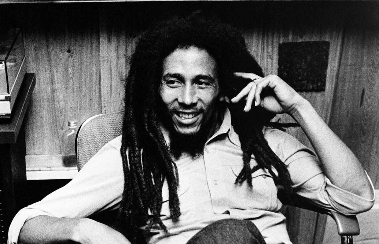 Bob Marley in his studio, Tuff Gong, in 1978.