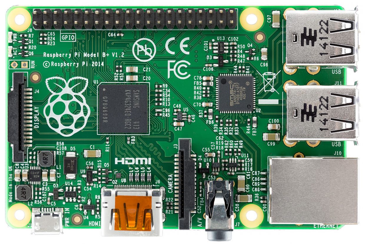 A credit-card sized computer, the Raspberry Pi. 