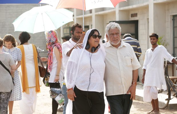 Director Gurinder Chadha with veteran Indian actor Om Puri.