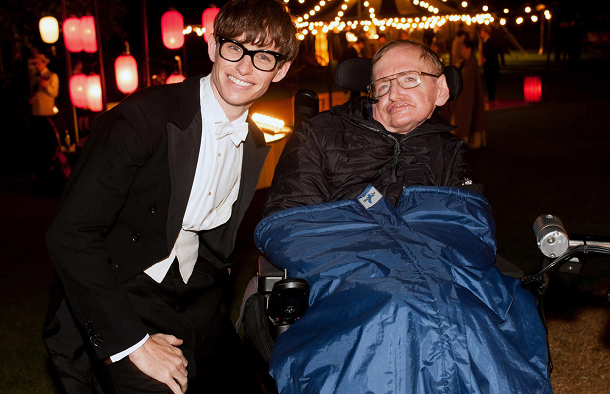 Eddie Redmayne won an Oscar for portraying Professor Hawking in the 2014 film "The Theory of Everything". They met on set in Oxford.