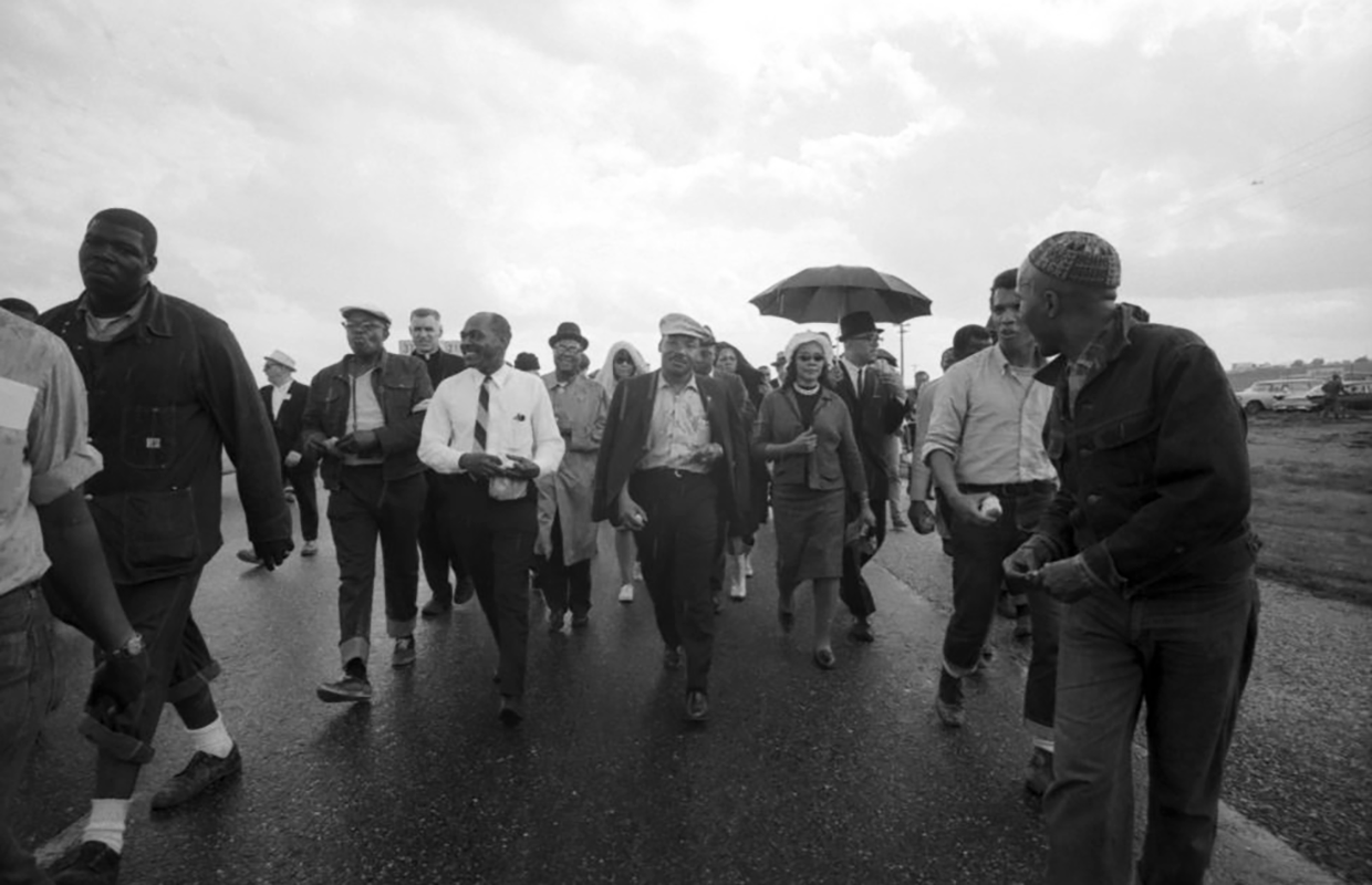 Reverend King and Coretta Scott King among the Selma to Montgomery marchers, March 1965.