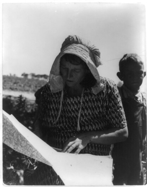Bonneted Women - Drought Refugees, 1935.