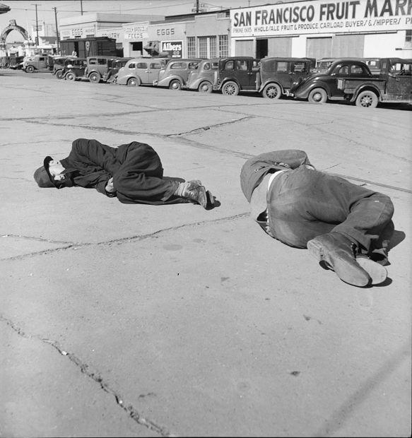 Scene along "Skid Row." Howard Street, San Francisco, California