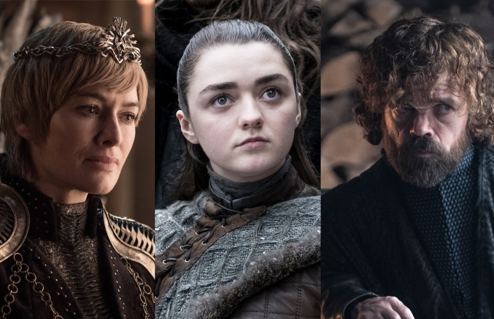 Contenders for the throne? Cersei, Arya and Tyrion, plus Jon and Denaerys in the top image. © 2019 Home Box Office, Inc. All Rights Reserved. Hbo ® And All Related Programs Are The Property Of Home Box Office, Inc.