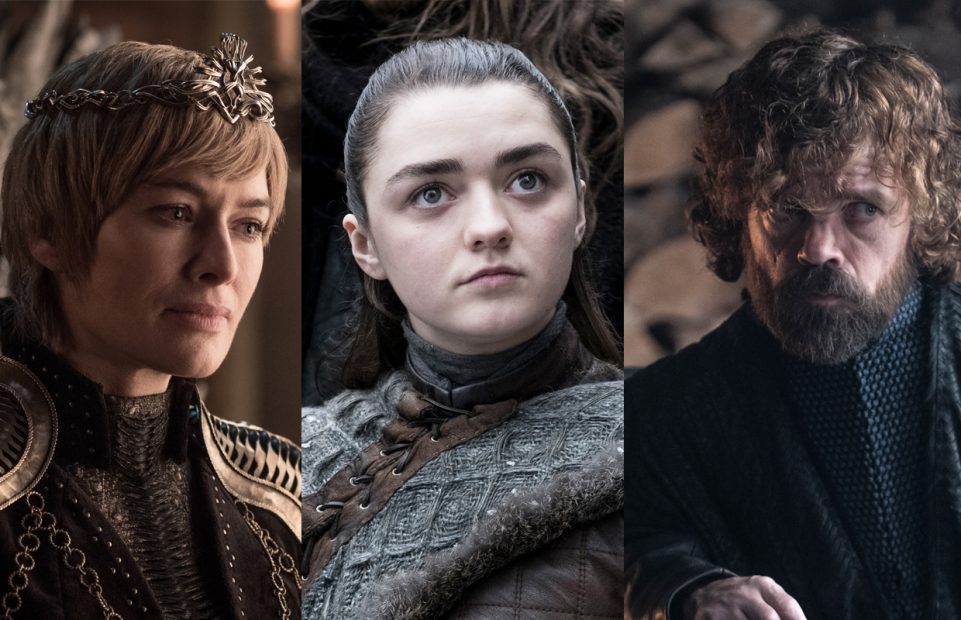 Contenders for the throne? Cersei, Arya and Tyrion, plus Jon and Denaerys in the top image. © 2019 Home Box Office, Inc. All Rights Reserved. Hbo ® And All Related Programs Are The Property Of Home Box Office, Inc.