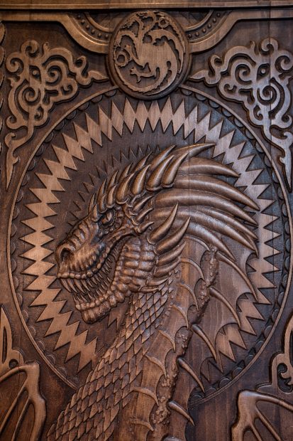 Detail of the door at Blake’s of the Hollow, Enniskillen.