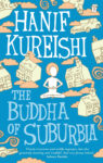 Book cover of The Buddha of Suburbi with a cartoon yogi character.