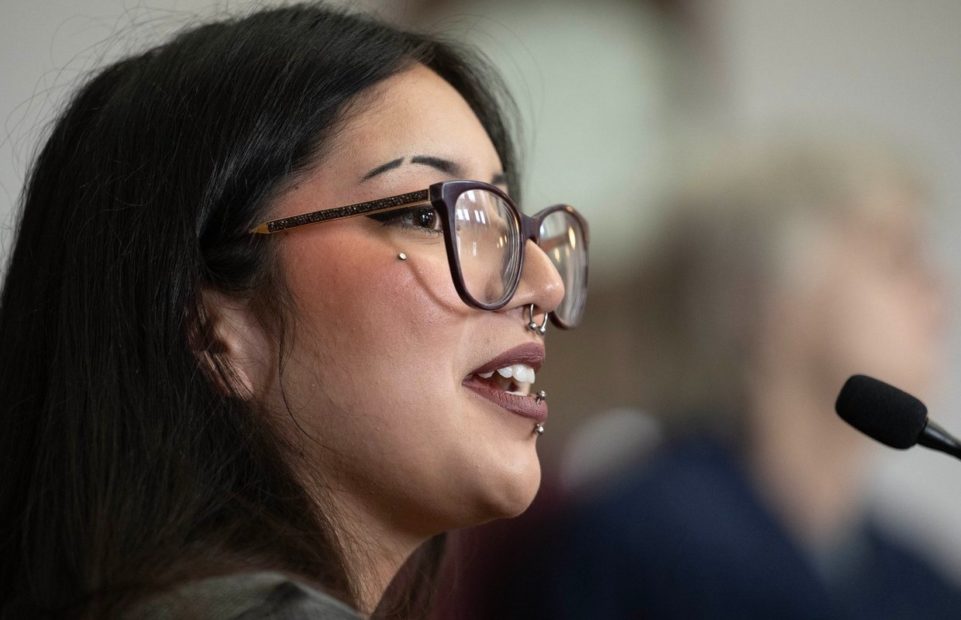 Youth plaintiff Sariel Sandoval, a member of the Bitterroot Salish, Upper Pend d’Oreille, and Diné Tribes, testified about how climate change impacts tribal cultural practices.