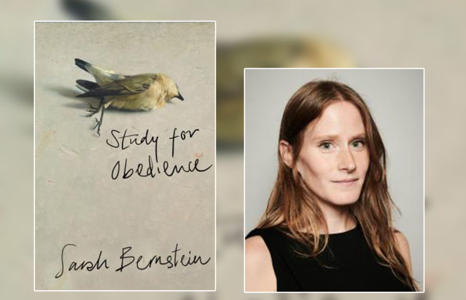 Study for Obedience cover and an author photo of Sarah Bernstein