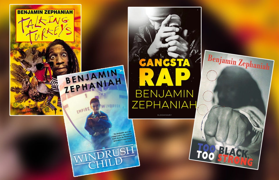 Four of Zephaniah's books including poetry for children and adults and YA fiction.