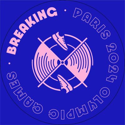 The picto for breaking for the Paris 2024 games.