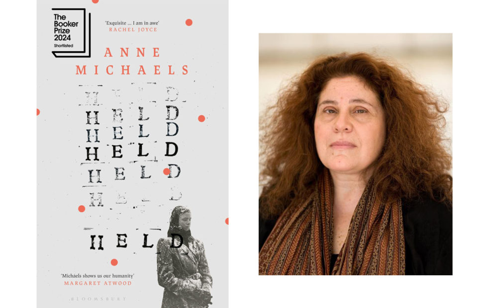 Anne Michaels and the cover of her Booker short-listed novel "Held".