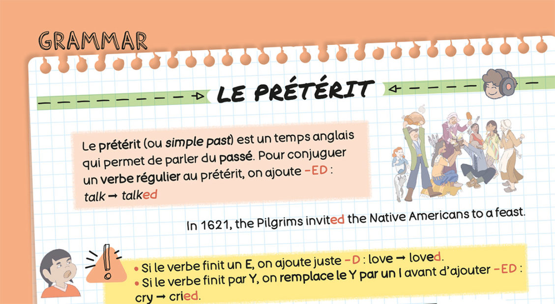 An explanation of the simple past from the book.