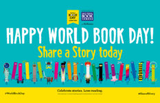 Banner reading Happy World Book Day! Share a Story today.