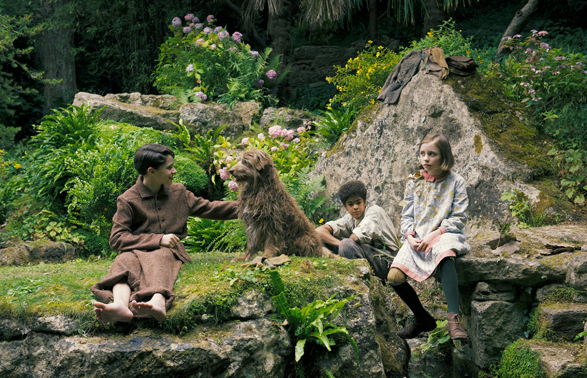 The children characters from The Secret Garden: Colin, Dickon and Mary plus Hector the dog.