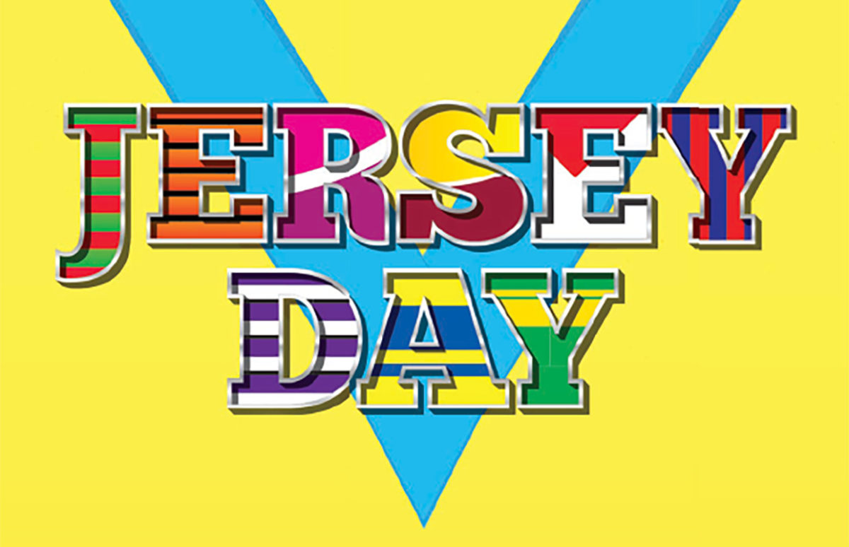 Poster saying Jersey Day