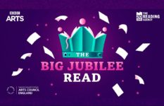 A crown made of open books and the title The Big Jubilee Read