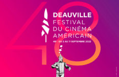 Poster announcing the 48th eidtion of the Deauville festival ith an image of the Tin Man from The Wizard of OZ