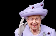 The Queen on one of her last official appearances at a military parade in the gardens of the Palace of Holyroodhouse, Edinburgh on June 28, 2022