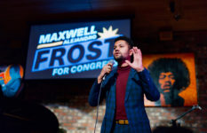 Maxwell Alejandro Frost making a campaign speech