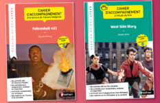 The covers for the Reading Guides Fahrenheit 451 and West Side Story.