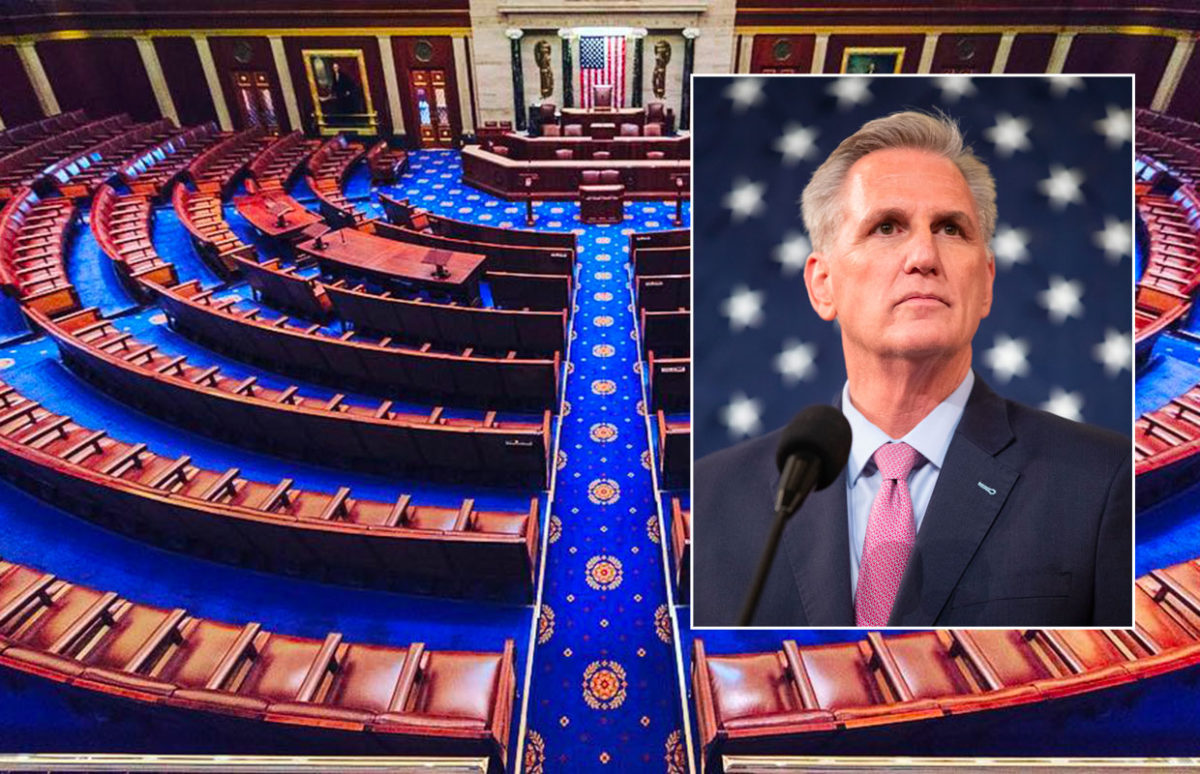 Kevin McCarthy and the House of Representatives chamber.