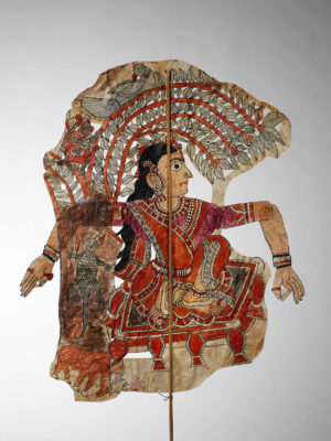 A shadow puppet of the goddess Sita.