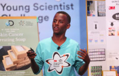 Heman Bekele participating in the young scientist challenges.