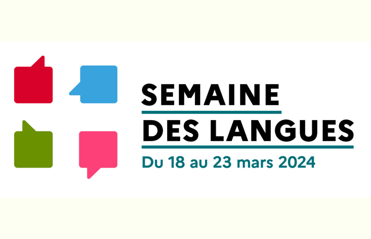 Logo Semaine des langues and dates 18-23 March 2024