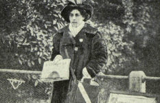 Princess Sophia Duleep Singh selling the Suffragette newspaper.