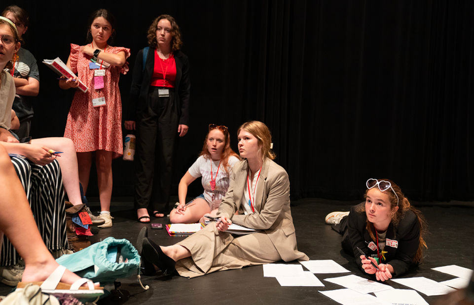 A work session at Girls State.