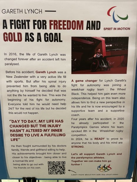 A text about parathlete Gareth Lynch.