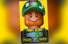 Poster for Piece by Piece film, with Pharrell Williams as a Lego piece.