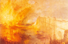 JMW Turner, The Burning of the Houses of Parliament c.1834–5,