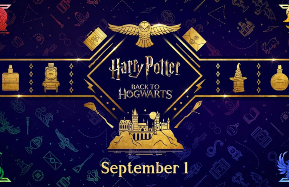 Decorated page saying Harry Potter Back to Hogwarts September 1