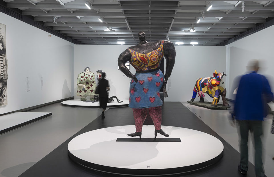 Niki de Saint Phalle: "Black Rosy" or "My Heart Belongs to Rosy", 1965, on display at the Grand Palais exhibition.